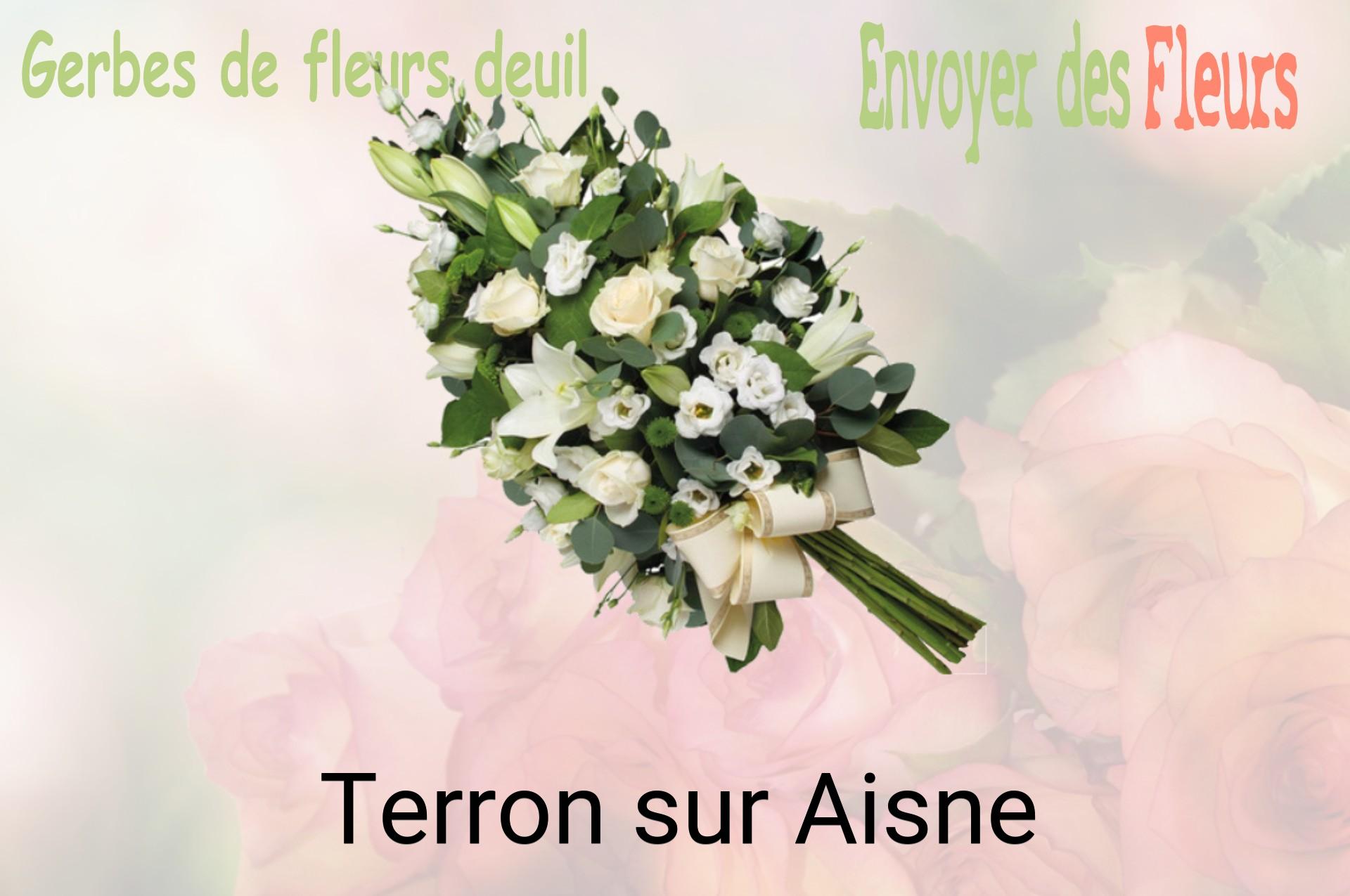 Gerbe de fleurs de deuil livrée à Terron-sur-Aisne